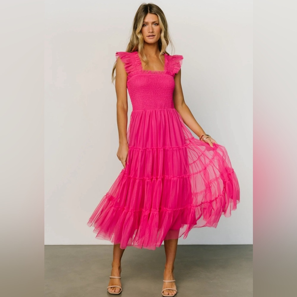 Hot pink dress